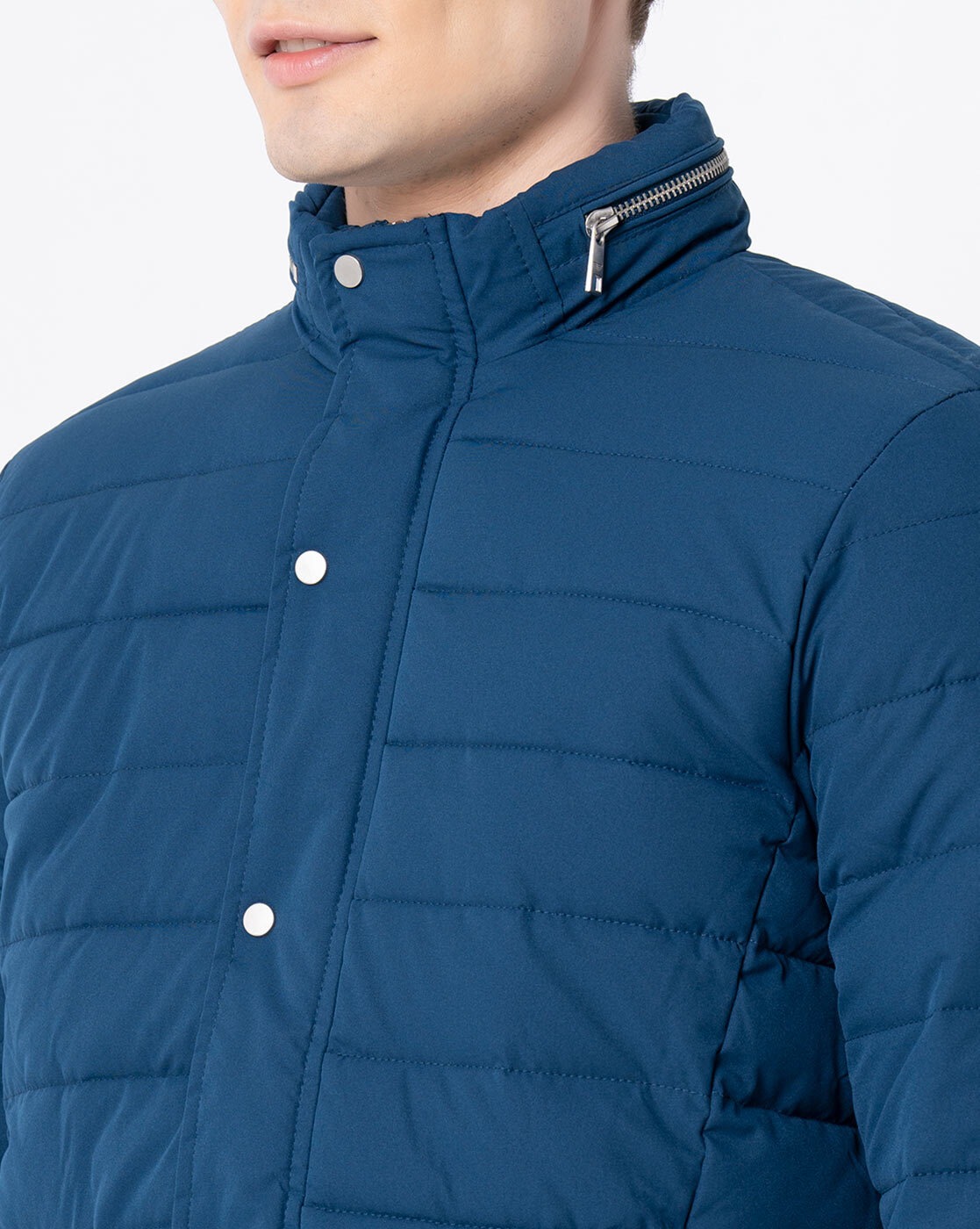 RED TAPE Quilted Puffer Jacket with Button Closure | MEN