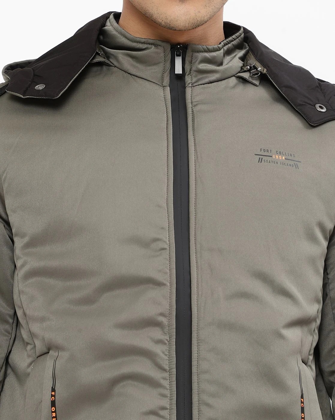 FORT COLLINS Zip-Front Bomber Jacket with Detachable Hood | MEN