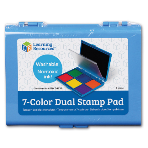 Jumbo 7-Colour Ink Stamp Pad | Phonics and English Activities