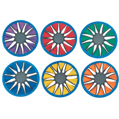 Set of 6 Color Twist Frisbees | PE Equipment