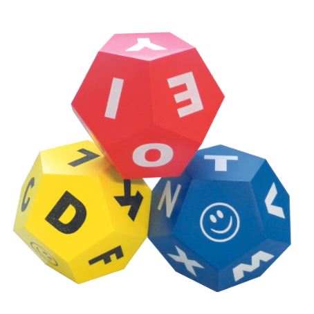 Set of 3 Educational Dice | Phonics and English Activities