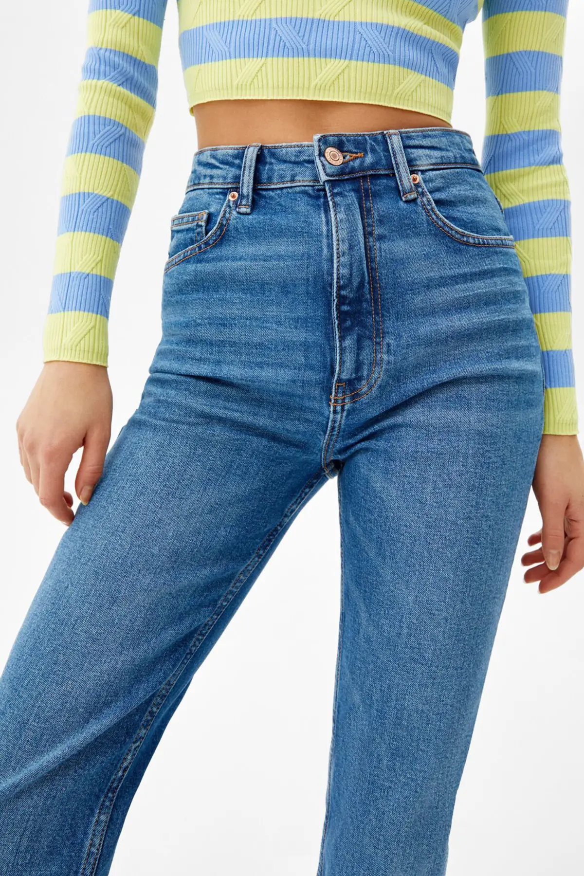 Mom Fit High-Rise Jeans with Pockets | Jeggings