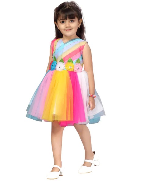 MUHURATAM Embellished Fit & Flare Dress | KIDS