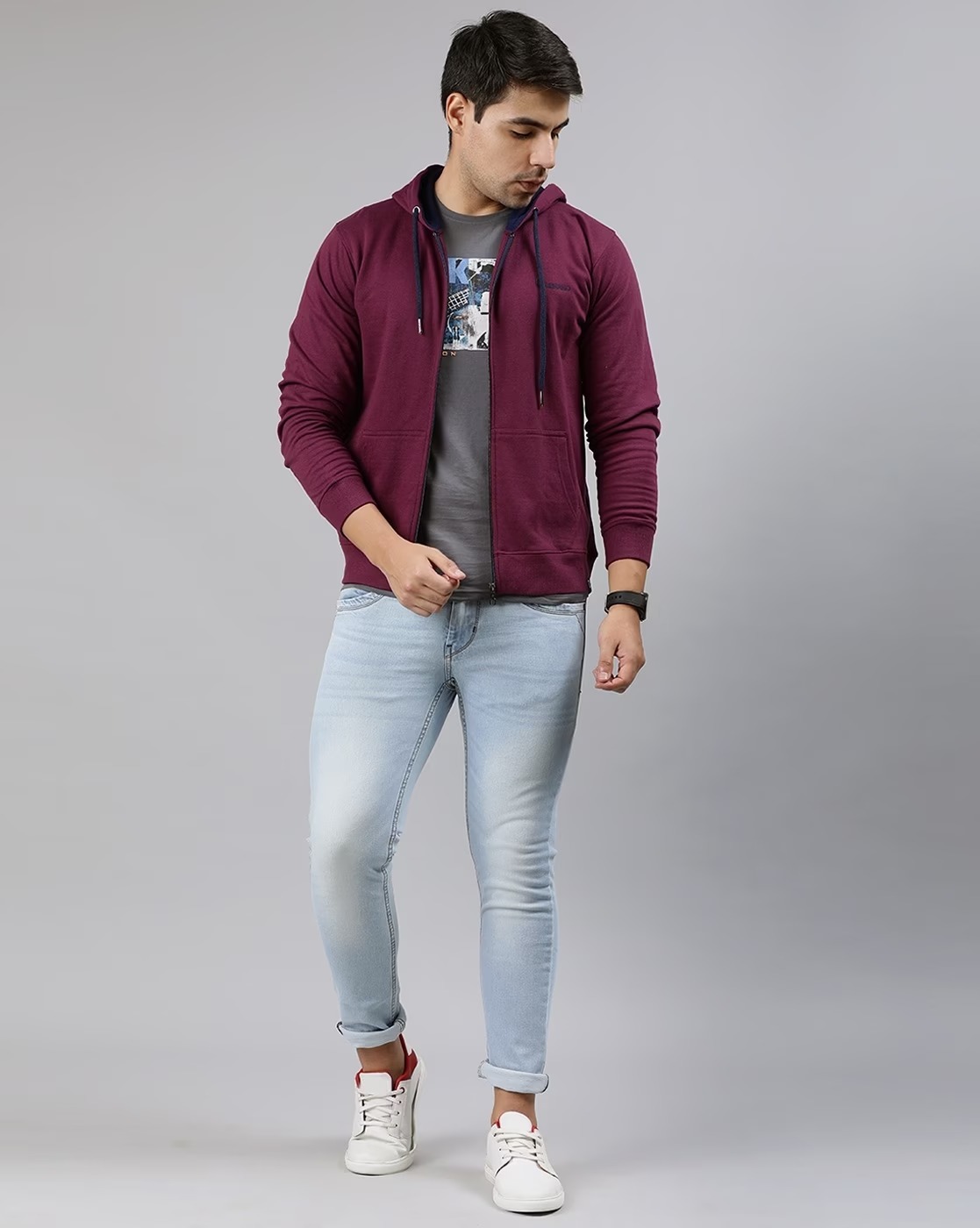 URBANO FASHION Slim Fit Hooded Jacket | LATEST TRENDS