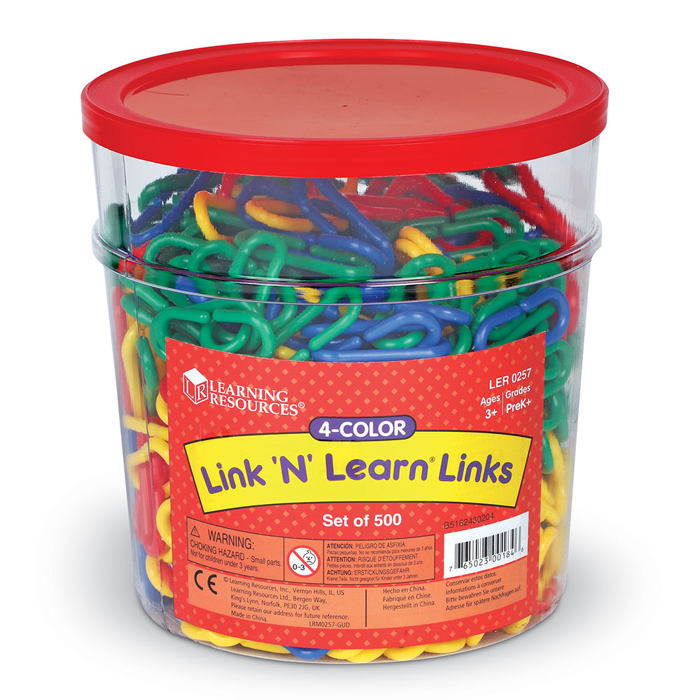 Link ‘N’ Learn® Links, 4 Colours, Set of 500 | Motor Skills