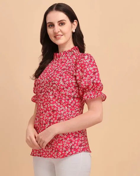 WEDANI Floral Print High-Neckline Top | WOMEN