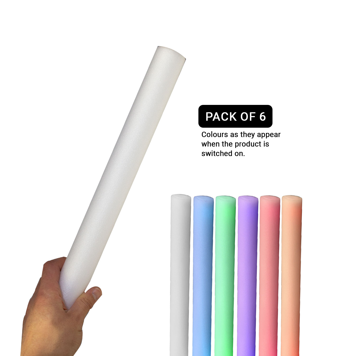 Foam Batons – Pack of 6 | Sensory Tools