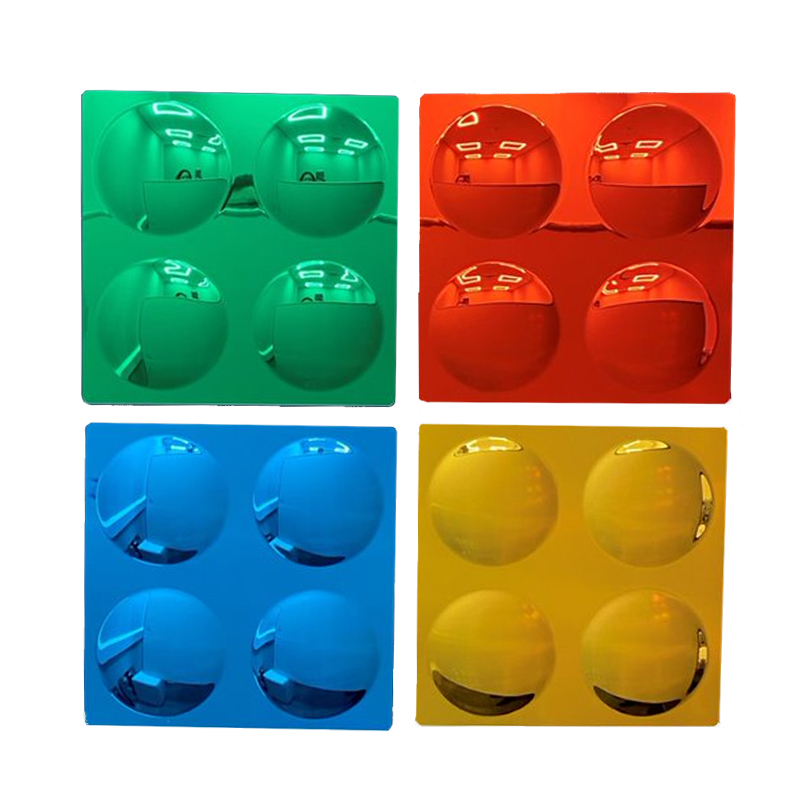 COLOURED 4 BUBBLES CONVEX MIRRORS SET OF 4 | Sensory Tools