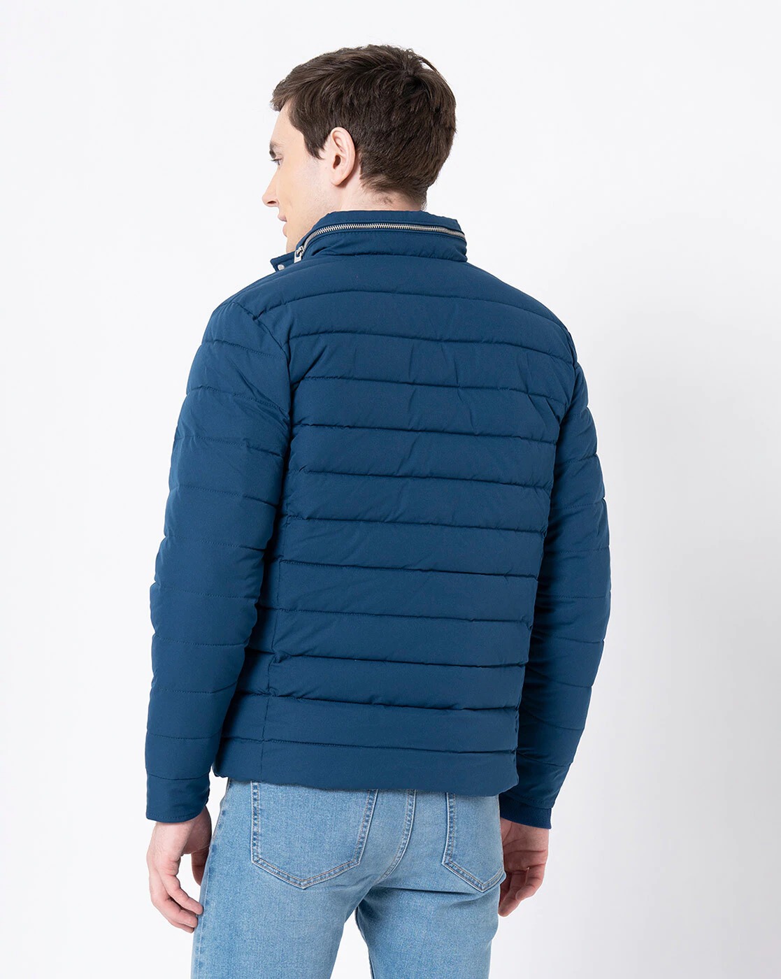 RED TAPE Quilted Puffer Jacket with Button Closure | MEN