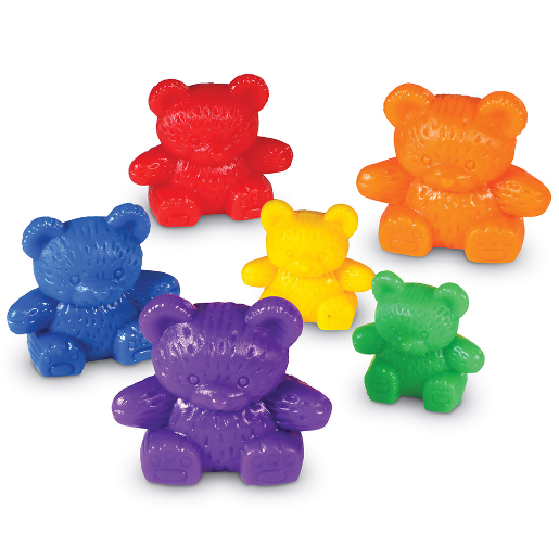 Three Bear Family® Rainbow™ Counters, Set of 96 | Phonics and English Activities