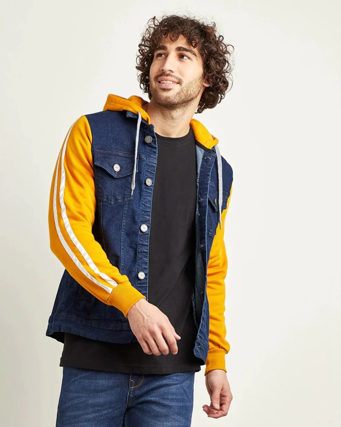 CAMPUS SUTRA Colour-block Full Length Jacket | MEN