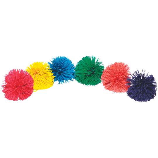 Set of 6 Pom Pom Balls | Sensory Balls