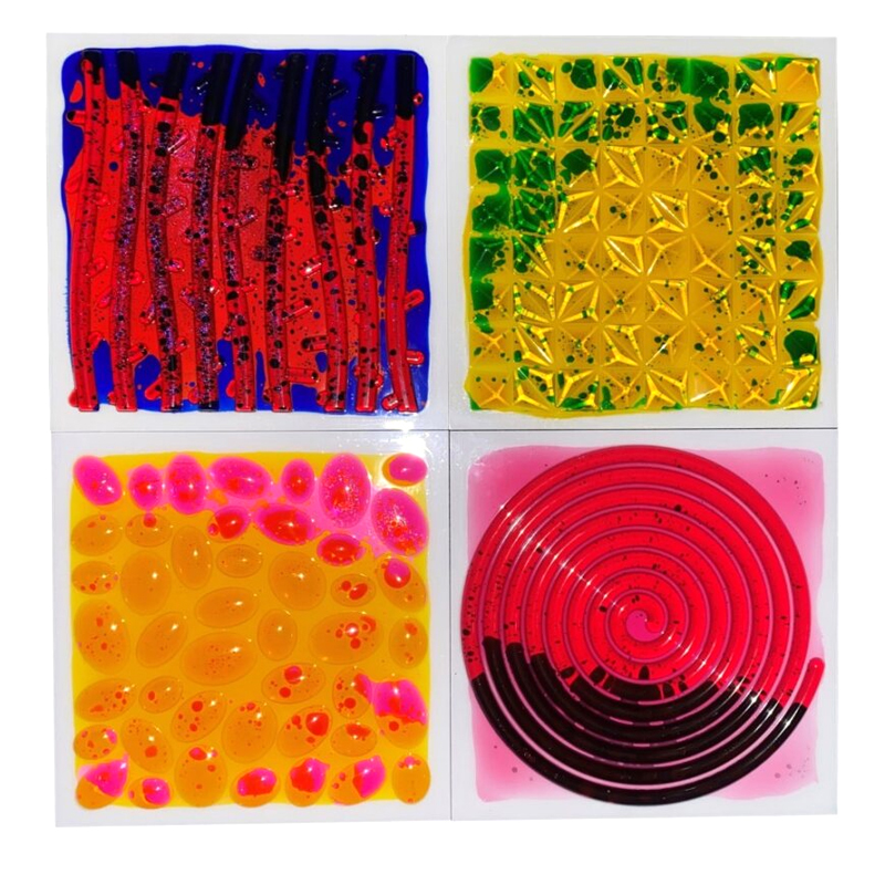 Textured Massage Sensory Liquid Tiles Set of 4 – 30cm | Sensory Tiles