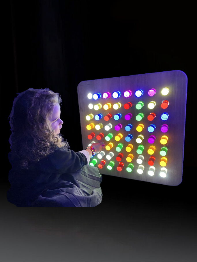 Wall Hanging Sensory Light Panel with Coloured Rods | Sensory Tools