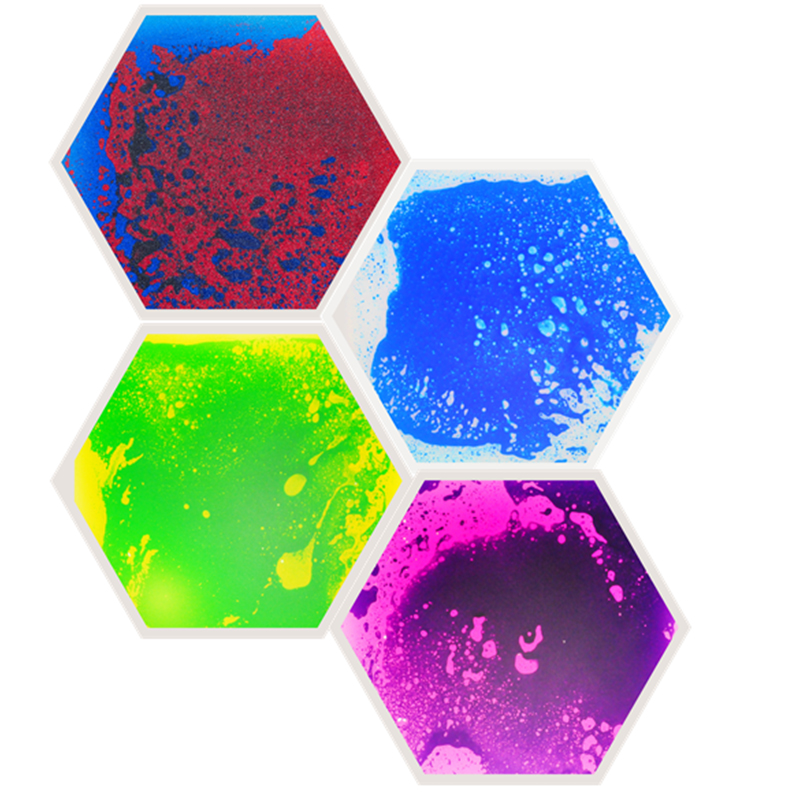 Hexagon Liquid Floor tile (Set of 4) | Sensory Tiles