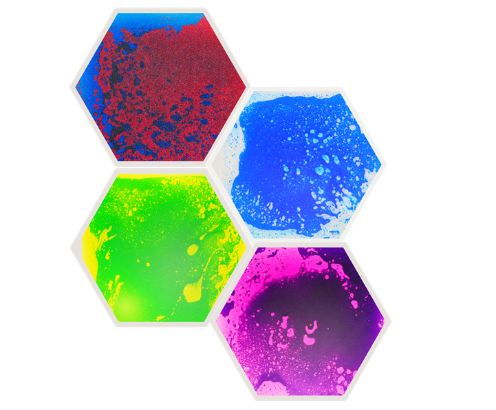 Hexagon Liquid Floor tile (Set of 4) | Sensory Tiles