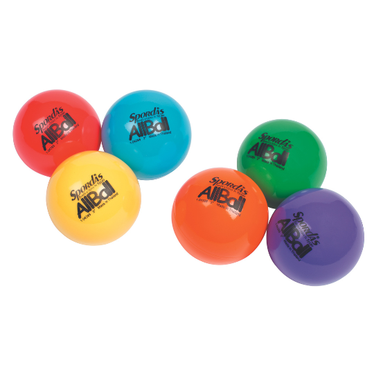 Set of 6 Colored All Balls 15,2cm | Sensory Balls