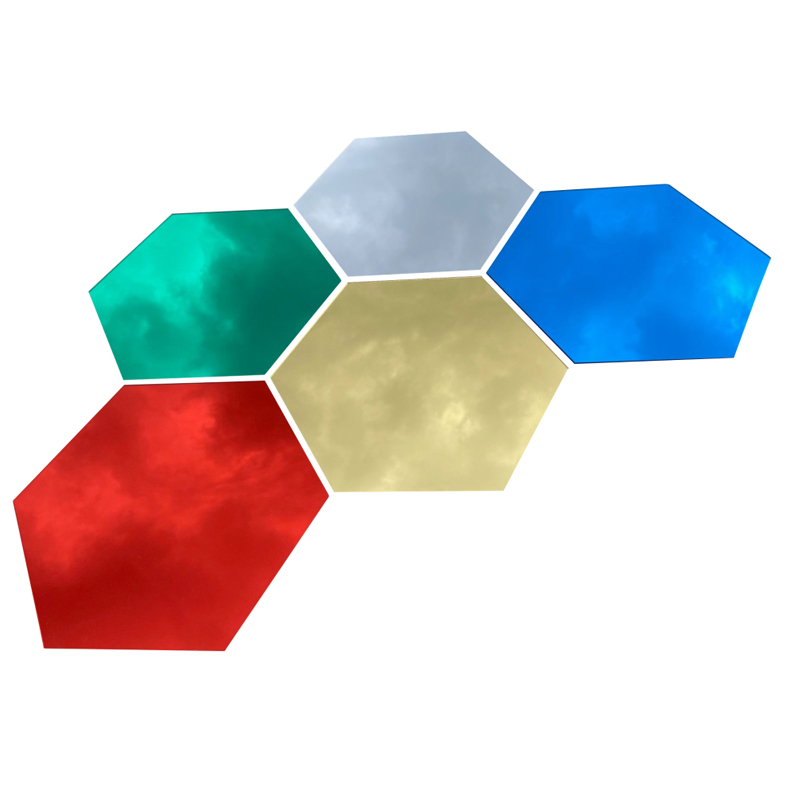 Coloured Hexagon Mirrors – 5 pcs | Sensory Tools