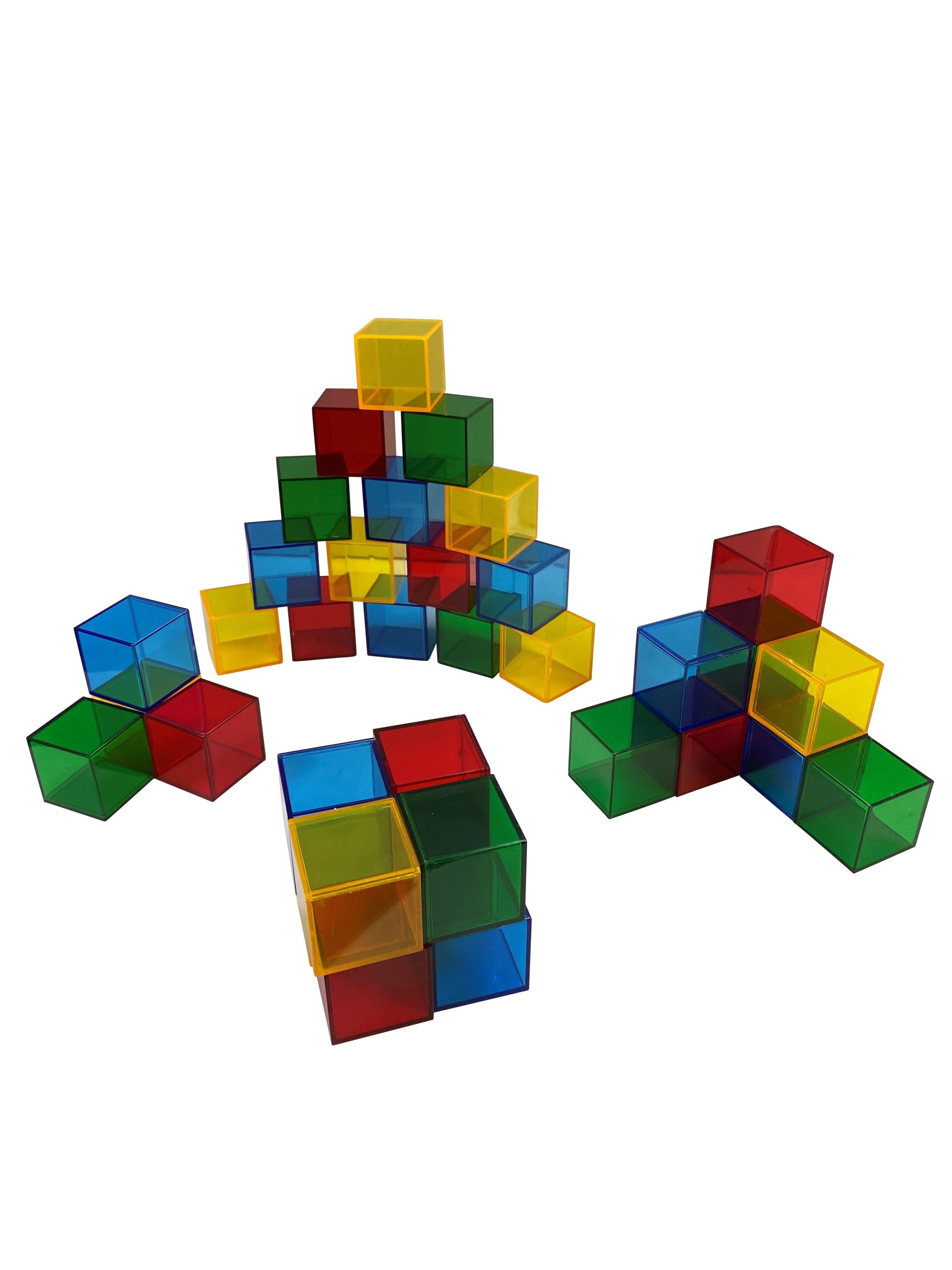 Translucent Cubes Construction Set (36 Pieces) | Sensory Construction