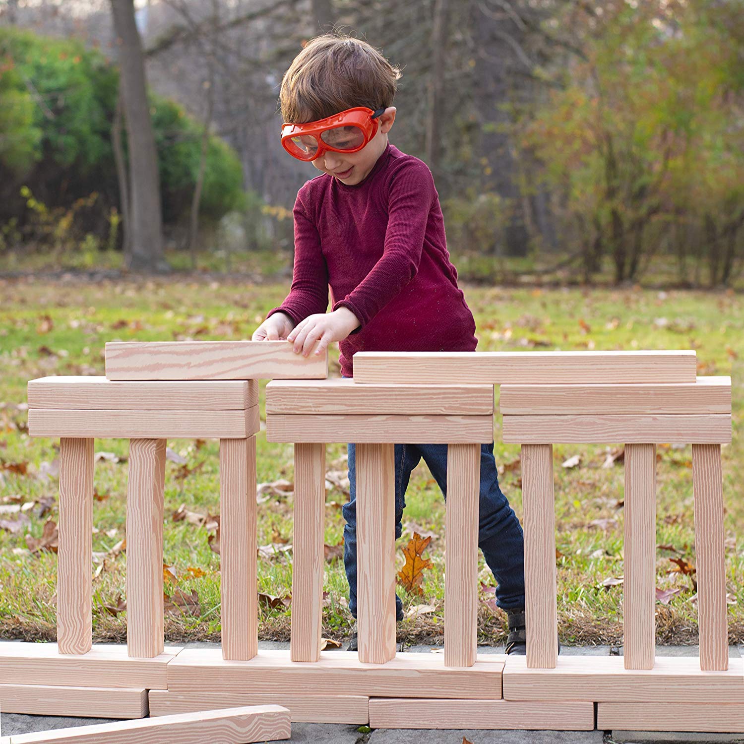 Life Like Wooden Beams (24 pc set) | Sensory Construction