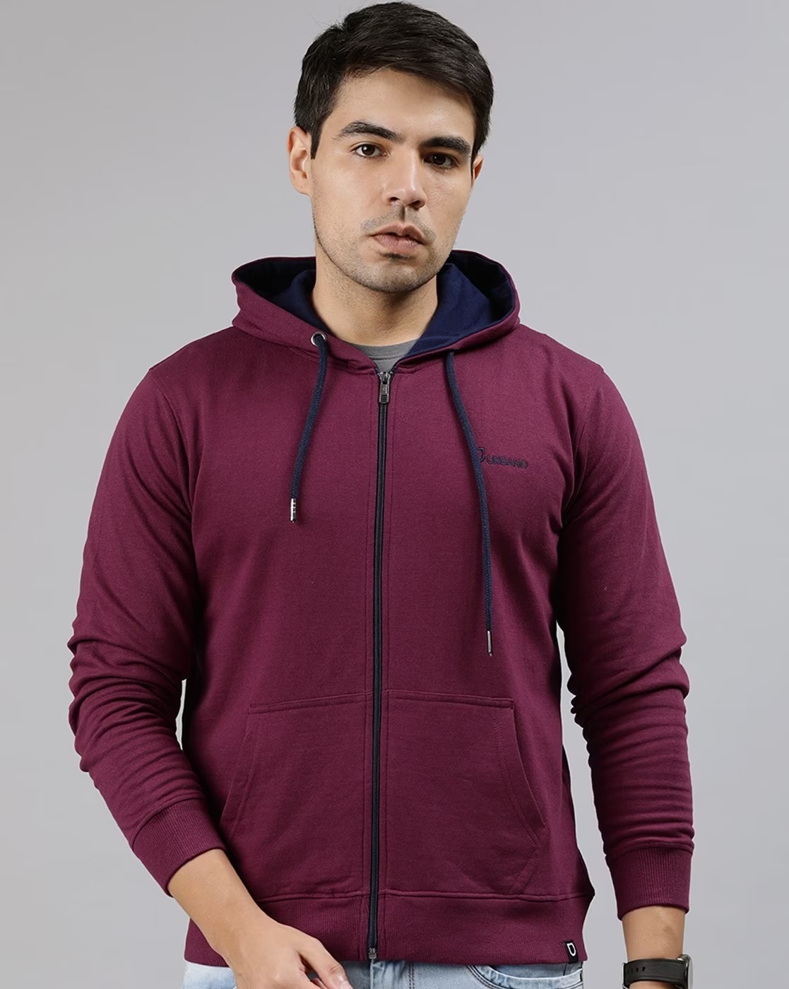 URBANO FASHION Slim Fit Hooded Jacket | LATEST TRENDS