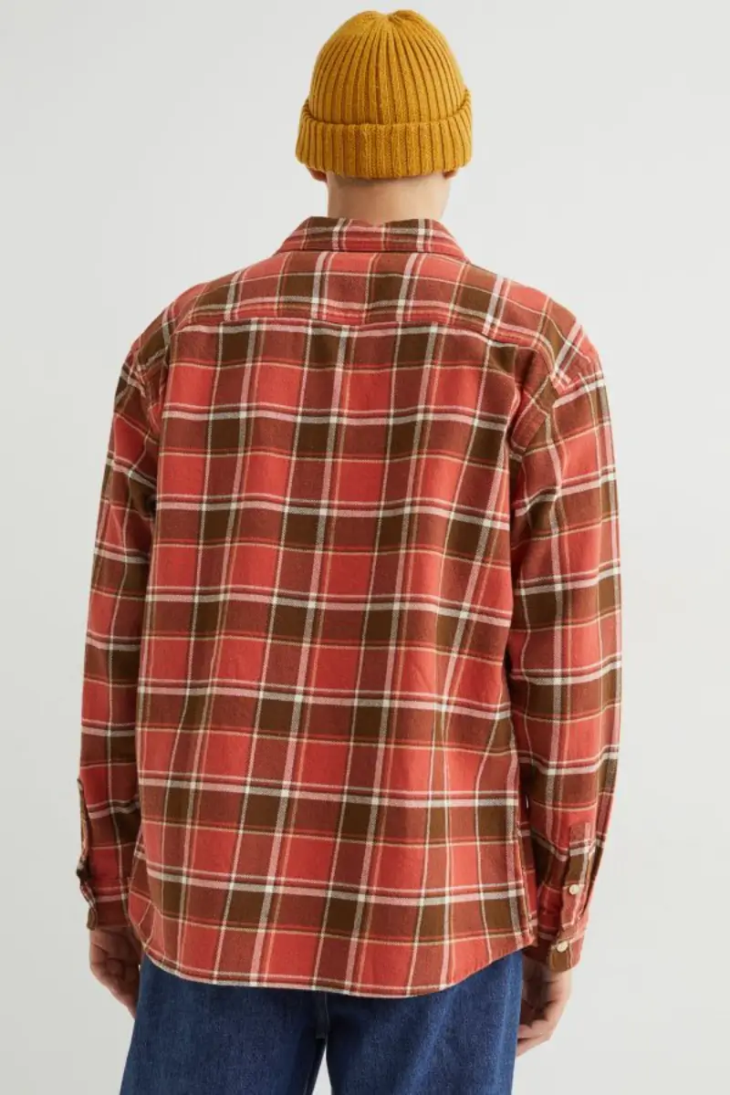 Men Slim Fit Collared Striped Long Sleeve Shirt | Shirts